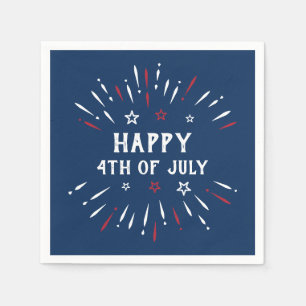 Guardanapo De Papel Dia da Independência Patriótica Americana 4 de Jul