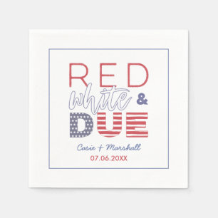 Guardanapo De Papel Dia da Independência Vermelho Branco Devido Churra