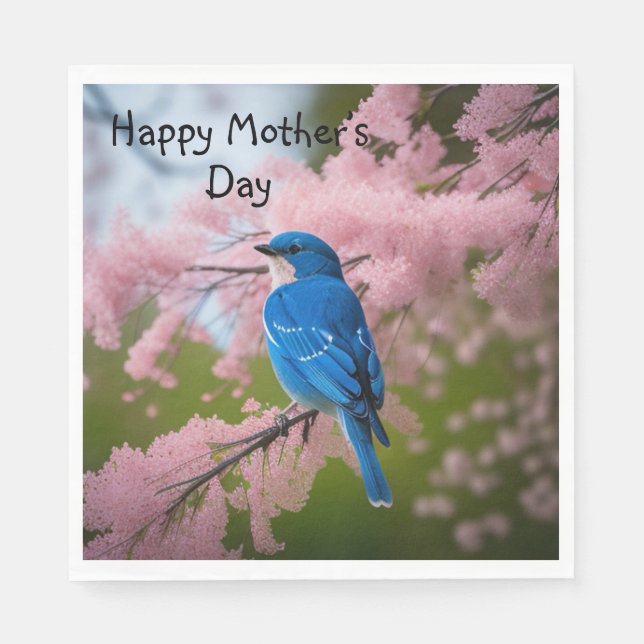 Guardanapo De Papel Dia da Mãe de Bluebird (Frente)