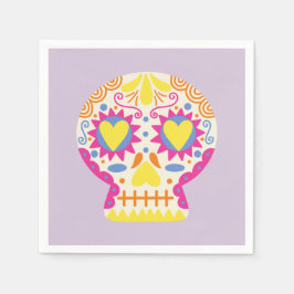 Guardanapo De Papel Dia de los Muertos Partido Decor Papel Púrpura Nap