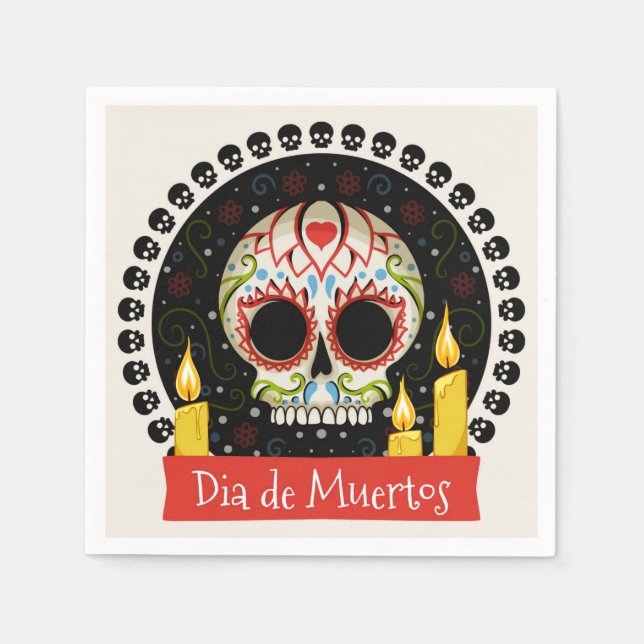 Guardanapo De Papel Dia De Muertos (Frente)