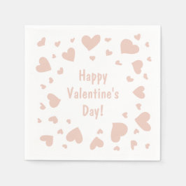 Guardanapo De Papel Dia de os namorados de Corações de Pêssego Doodled