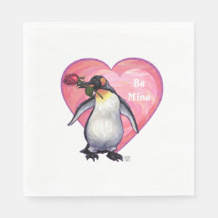 Guardanapo De Papel Dia de os namorados de pinguins
