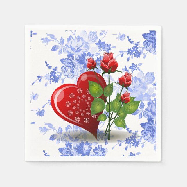 Guardanapo De Papel Dia de os namorados Paper Napkins (Frente)