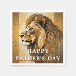 Guardanapo De Papel Dia de os pais Feliz Dourado