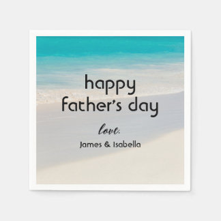 Guardanapo De Papel "Dia de os pais Feliz" Tipografia Papel de Praia N