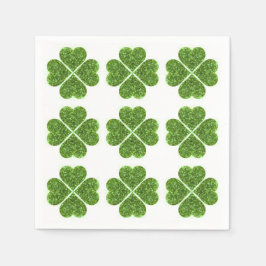 Guardanapo De Papel Dia de Patrick, trevo verde irlandês