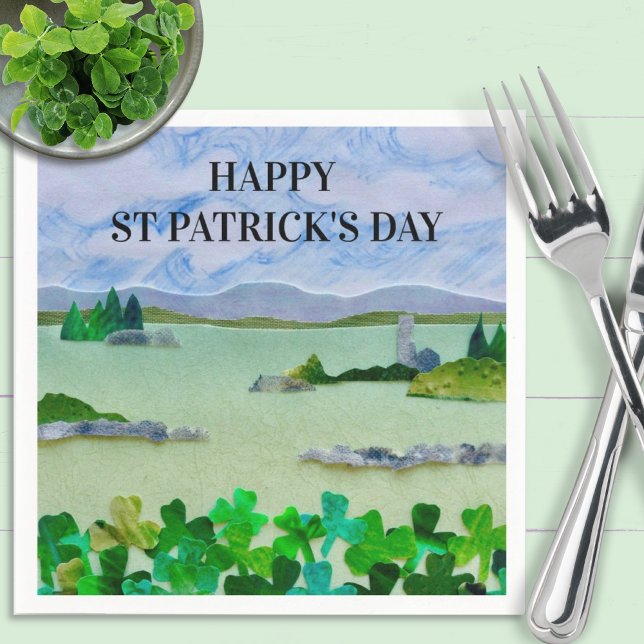 Guardanapo De Papel Dia de São Patrício Shamrock Napkins (Criador carregado)