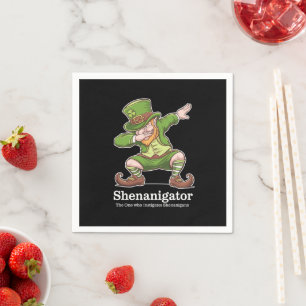 Guardanapo De Papel Dia de São Patrício Shenanigator Dabbing Leprechau