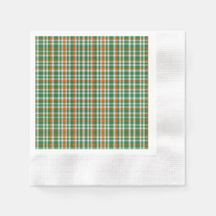 Guardanapo De Papel Dia de São Patrick Irlanda Bandeira colorido gingh