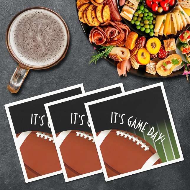 Guardanapo De Papel Dia do Jogo de Futebol (Football field game day cocktail napkins)