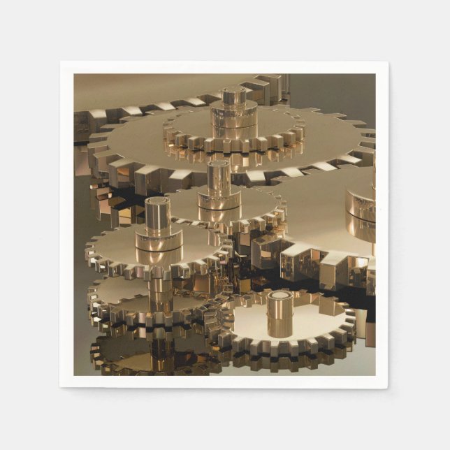 Guardanapo De Papel Dia do Pai em Gear (Frente)