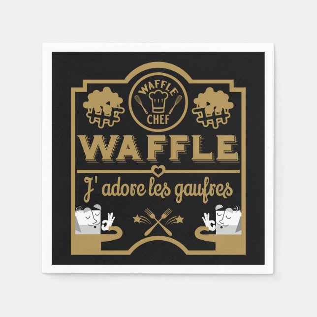 Guardanapo De Papel Dia do Waffle (Frente)