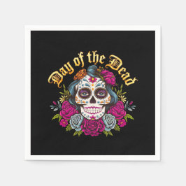 Guardanapo De Papel Dia dos Mortos: Celebração do Dia de Los Muertos