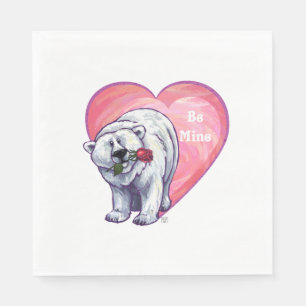 Guardanapo De Papel Dia dos namorados do urso polar