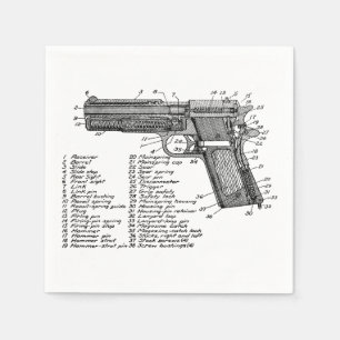 Guardanapo De Papel Diagrama V2 da arma