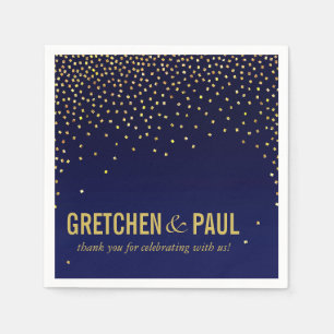 Guardanapo De Papel Diamantes no Sky Cocktail Party   Azul Marinho