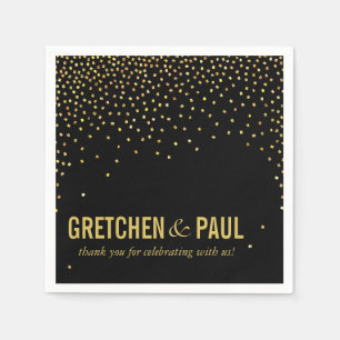 Guardanapo De Papel Diamantes no Sky Cocktail Party   preto