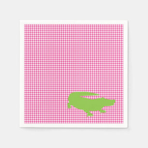 Guardanapo De Papel Difusão de crocodilo cor-de-rosa verde e disquete