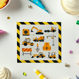Guardanapo De Papel Diggers Construction Party Paper Napkins