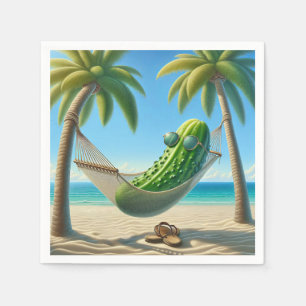 Guardanapo De Papel Dill Pickle em um Hammock tropical