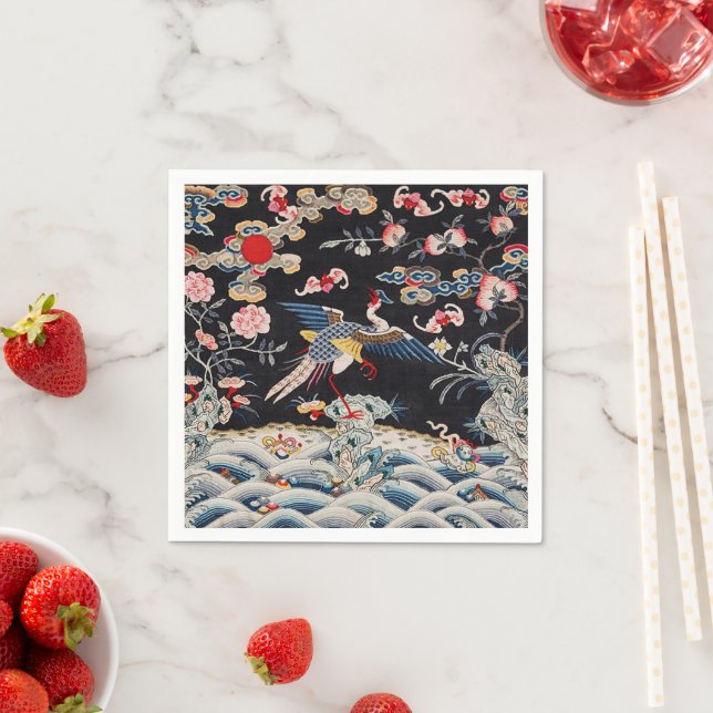 Guardanapo De Papel Dinastia ouro Pheasant & Quing /China imperial (Insitu)