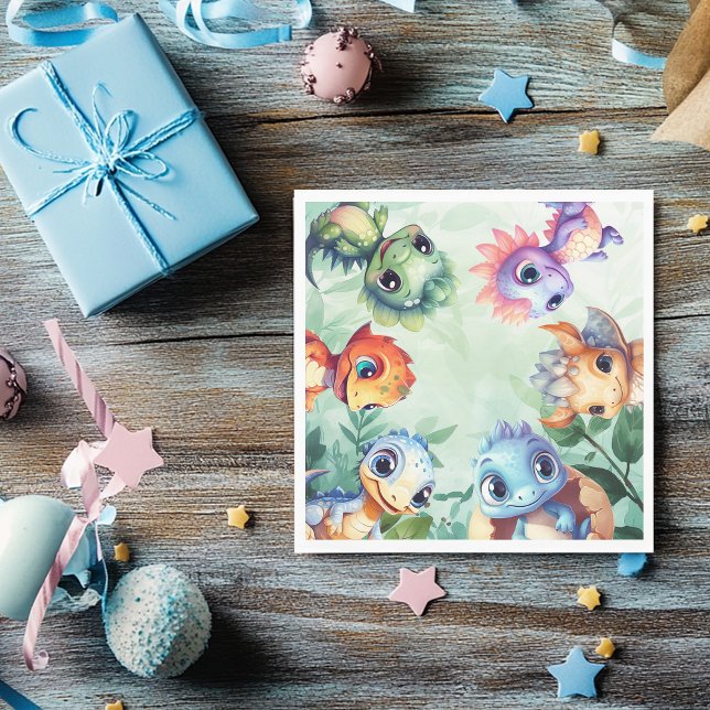 Guardanapo De Papel Dino Roar Birthday Bash (Criador carregado)