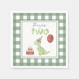 Guardanapo De Papel Dinosaur aquarela aniversário de 2 anos