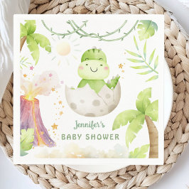 Guardanapo De Papel Dinosaur Baby Shower Gender Neutral Paper