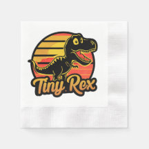 Dinosauro Trex Vintage Engraçado ao Pôr do Sol Tin