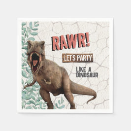 Guardanapo De Papel Dinossaur Birthday