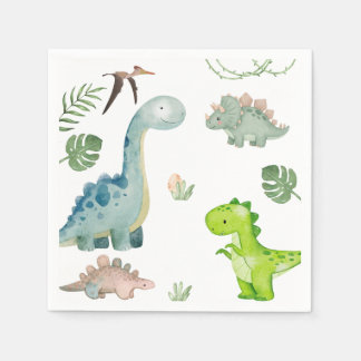 Guardanapo De Papel Dinossaur Birthday Napkins