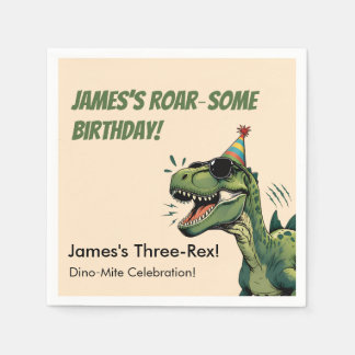 Guardanapo De Papel Dinossaur Birthday Papel Napkin Kids Party