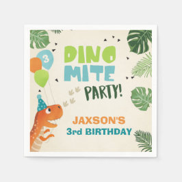 Guardanapo De Papel Dinossaur Paper Napkins aniversário Dino