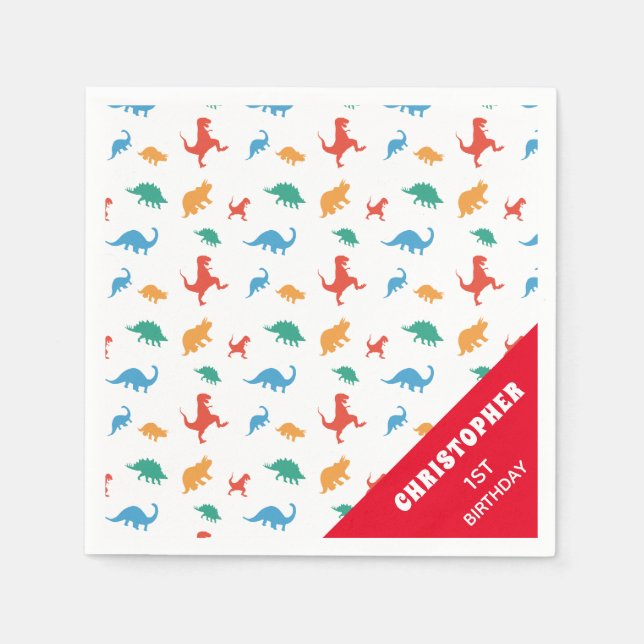 Guardanapo De Papel Dinossaur Silhouette (Frente)