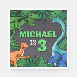 Guardanapo De Papel Dinossauro Festa de aniversário Dino Trex Menino P
