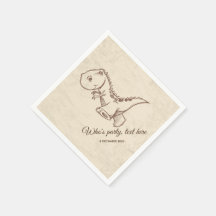 dinossauro, Papel Cocktail Napkins