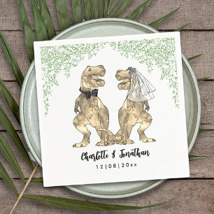 Guardanapo De Papel Dinossauro Pareceu Personalizado De Casamento