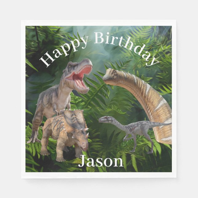 Guardanapo De Papel Dinossauros do Mundo Jurássico (Frente)