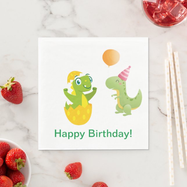 Guardanapo De Papel Dinossauros para Bebês Personalizados Papel Napkin (Insitu)