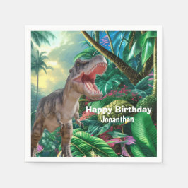 Guardanapo De Papel Dinossauros T Rex Crianças Jurássicas Mundo