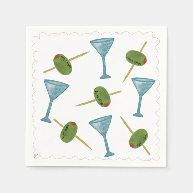 Guardanapo De Papel Dirty Martini Cocktail Napkins (Frente)