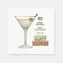 Guardanapo De Papel Dirty Martini Cocktail Recebe Arte