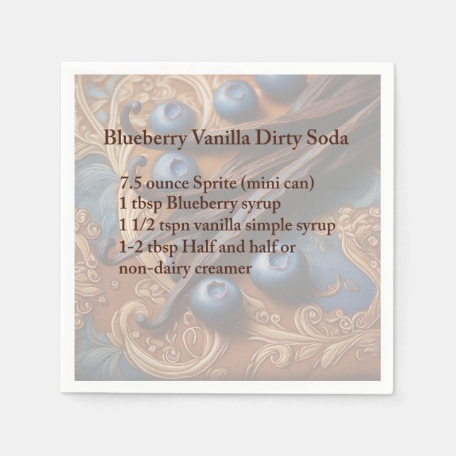 Guardanapo De Papel Dirty Soda Blueberry Napkin (Frente)