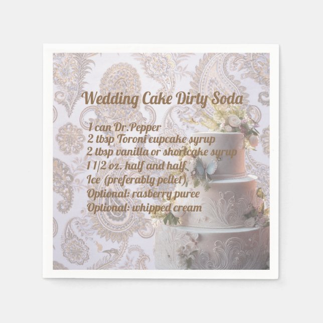 Guardanapo De Papel Dirty Soda Weding Napkin (Frente)