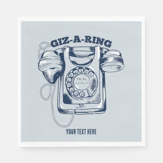 Guardanapo De Papel Discagem rotativa azul (Frente)