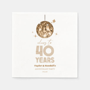 Guardanapo De Papel Disco Anima 40 Anos Festa de Aniversário de Casame