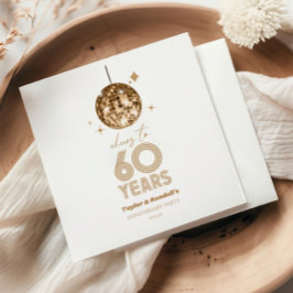 Guardanapo De Papel Disco Anima 60 Anos Festa de Aniversário de Casame