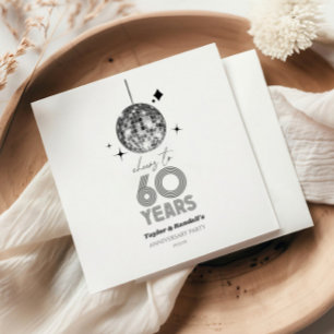 Guardanapo De Papel Disco Anima 60 Anos Festa de Aniversário de Casame