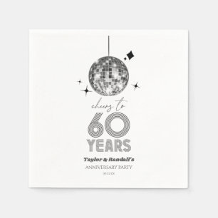 Guardanapo De Papel Disco Anima 60 Anos Festa de Aniversário de Casame